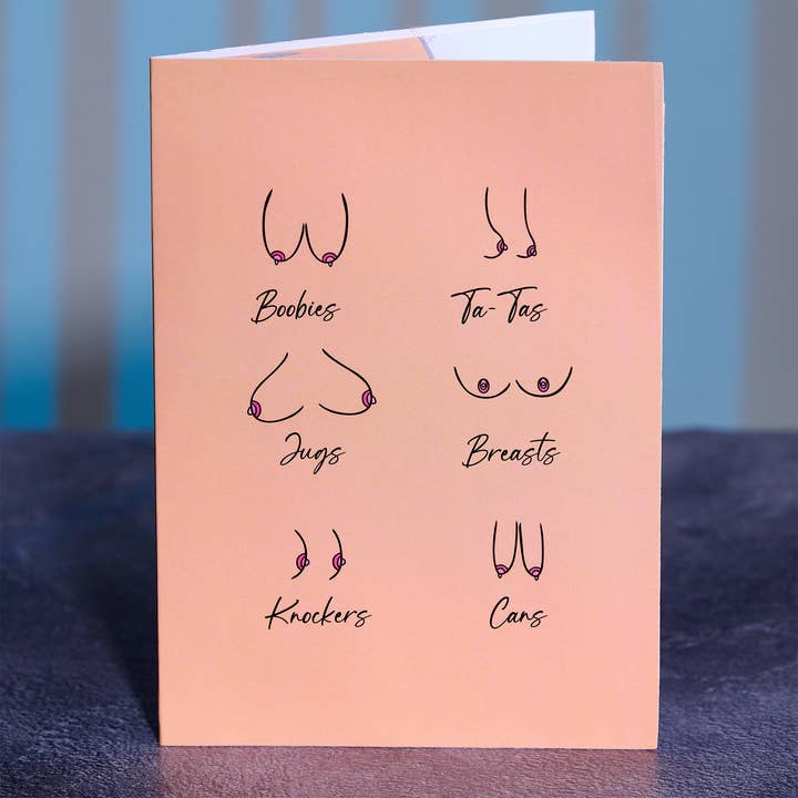 Card Foolery – Cartão de saudação diária por atacado – Cartão de Cumprimentos Divertido 3D com Seios em Relevo Naughty Knockers2