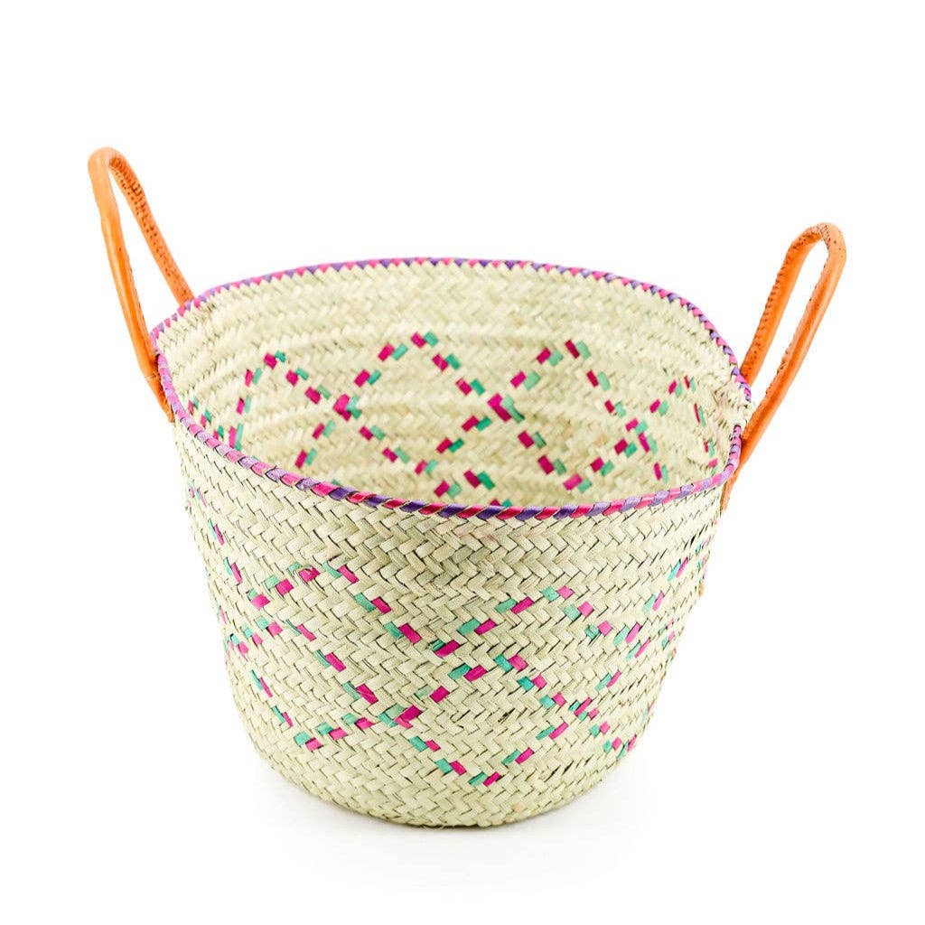 Gitzell FairTrade - Vente Paniers à linge - Panier Tote Kikapu en Palmier1