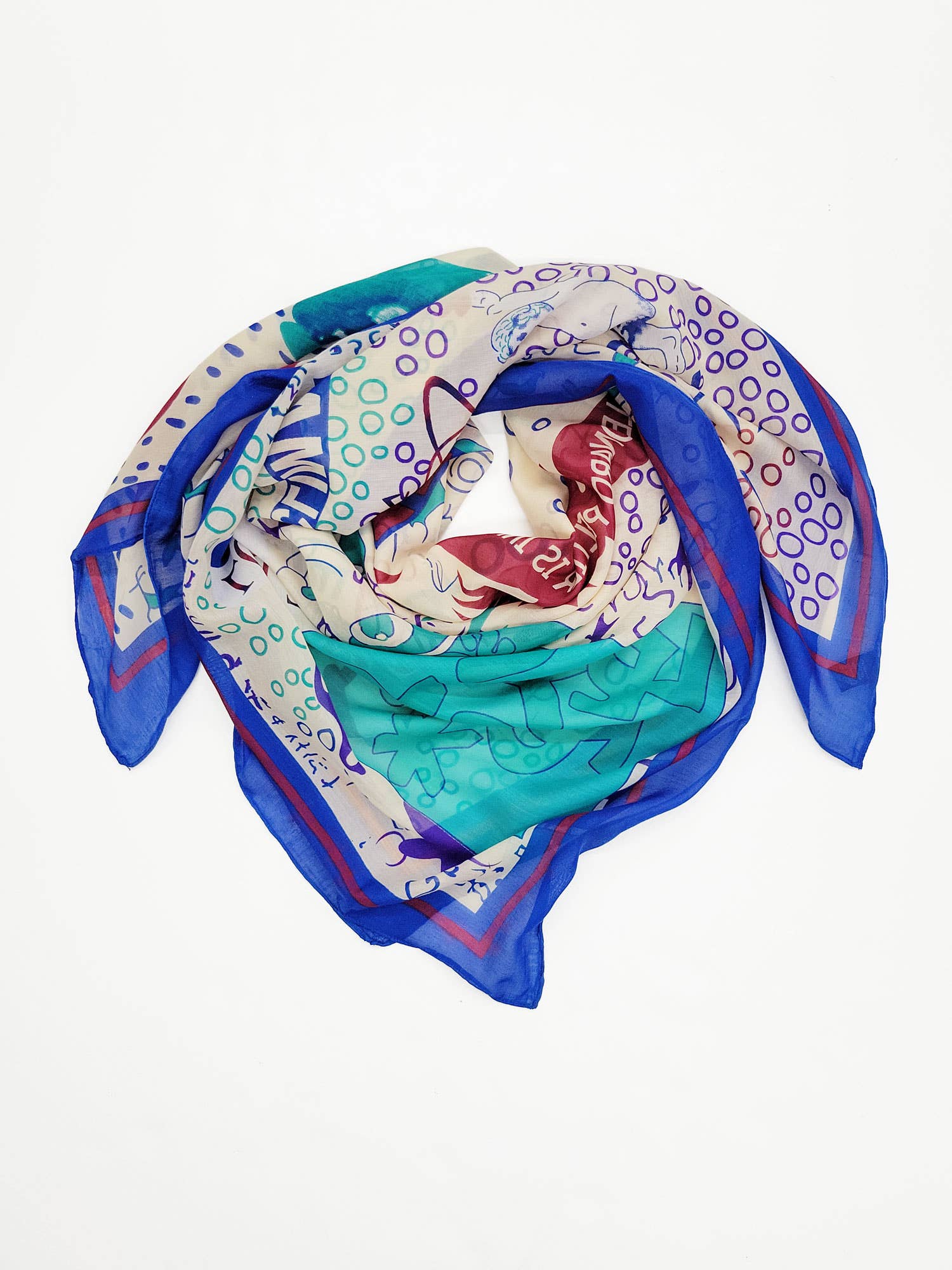 Raj Trading & Imports (USA) Inc. - Wholesale Scarf - Women's - Valeria Square Printed Airy Scarf3