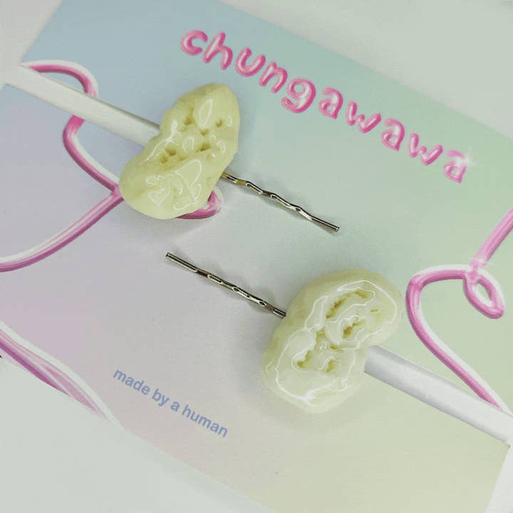 GLOWING gum haarspeldjes - set van 2 voor wholesale door Chungawawa