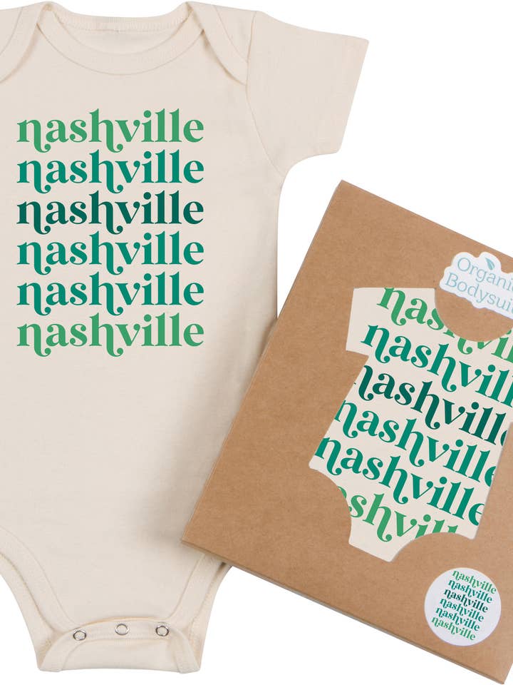 Moonbeam Repeat Green Infant & Toddler (Customizable) for wholesale by Morado Designs