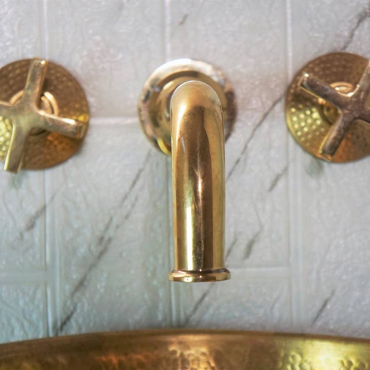 Maroccarpets Poufs and pillows wholesale +31648976894 - Wholesale Bathroom Accessory Set - Moroccan Faucet, Wall Mounted Brass Faucet,2