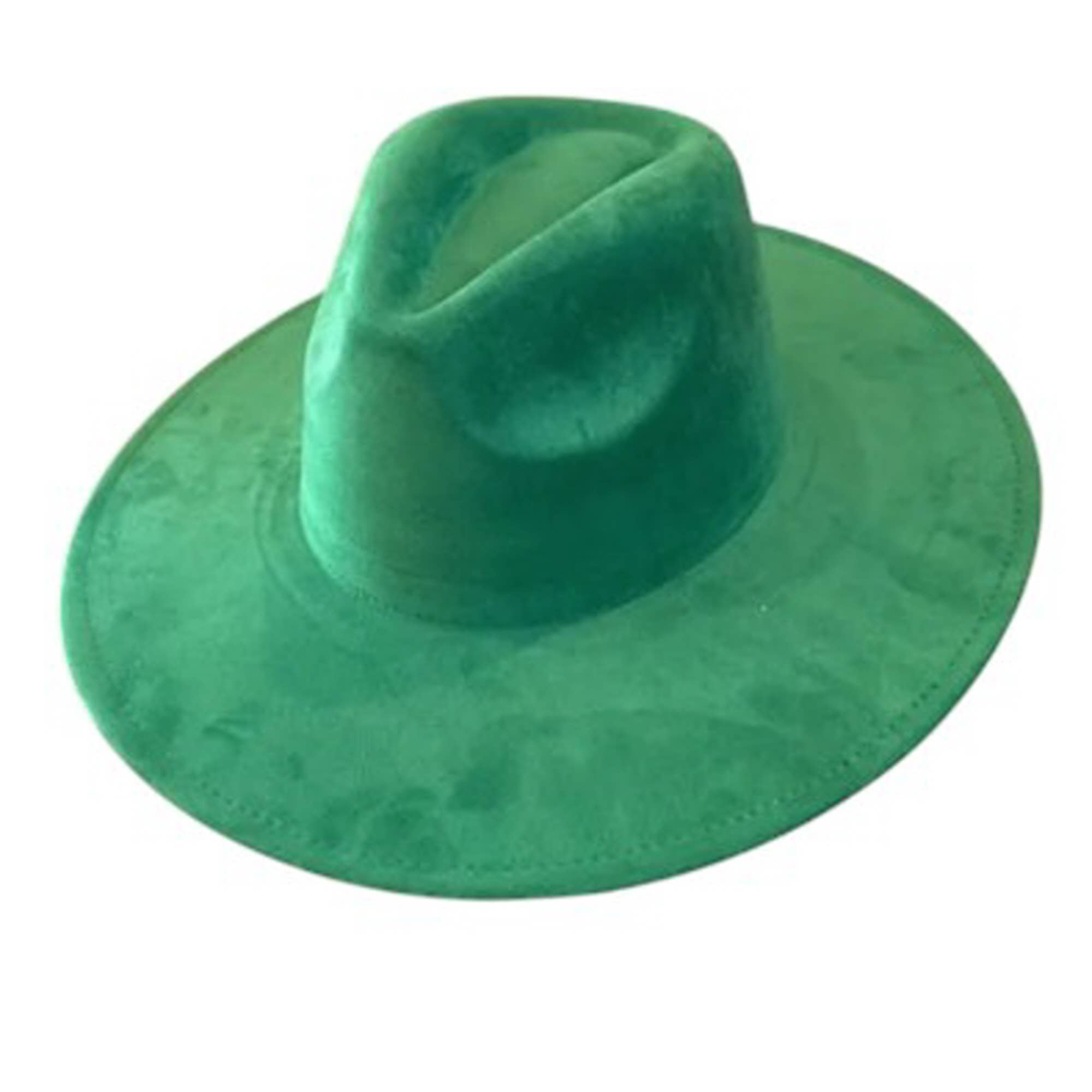 Portia Hat - Venta al por mayor Sombrero fedora - Unisex - Sombrero Panamá clásico de ante vegano con ala ancha4