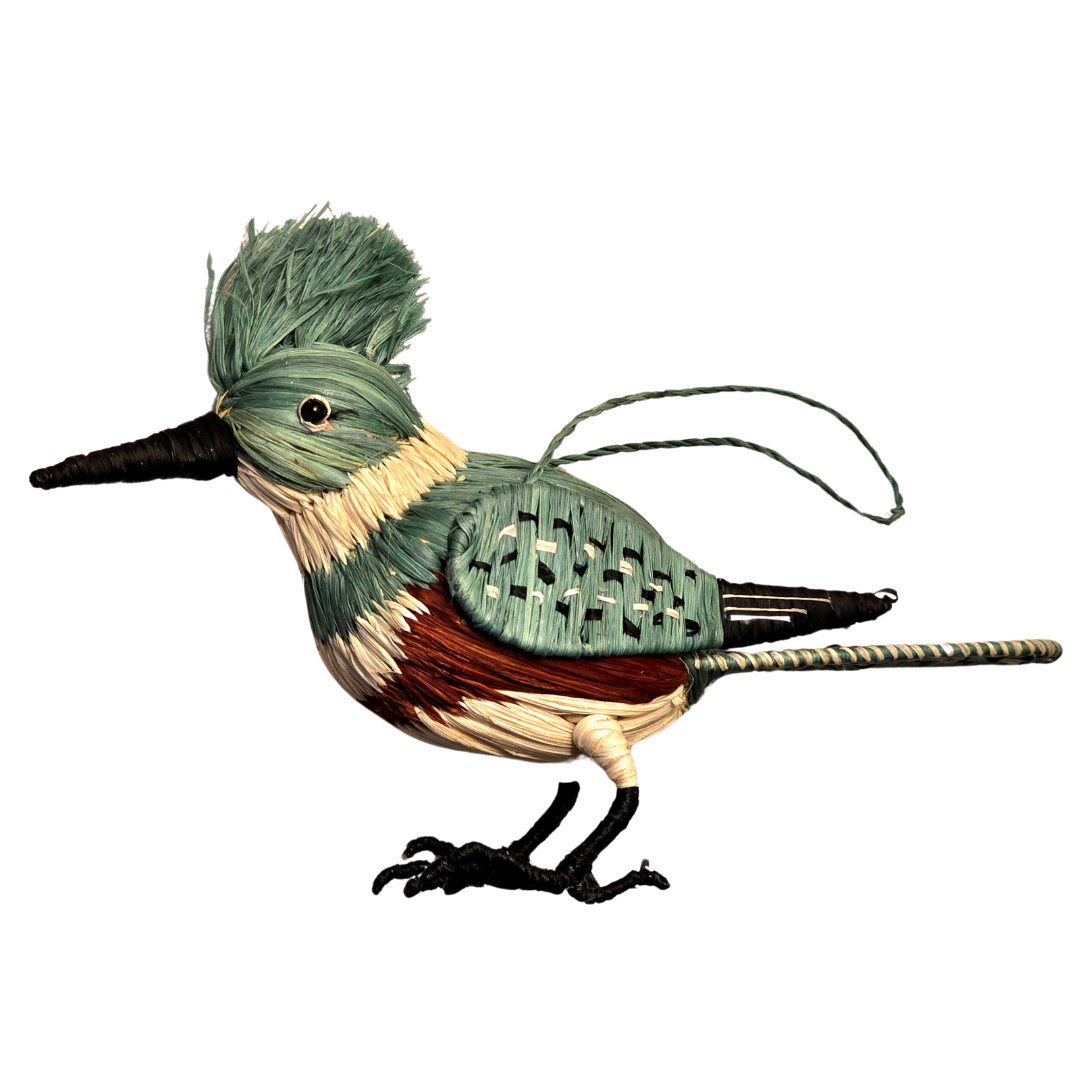 Amazon Ecology - Wholesale Ornament - KINGFISHER WOVEN BIRD FAIR-TRADE CHRISTMAS TREE ORNAMENT - WOVEN BY PERUVIAN AMAZON ARTISAN0