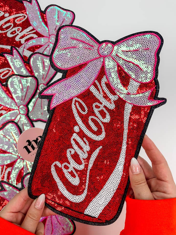 Coca Cola Sequin Patch for wholesale by RBA Transfers