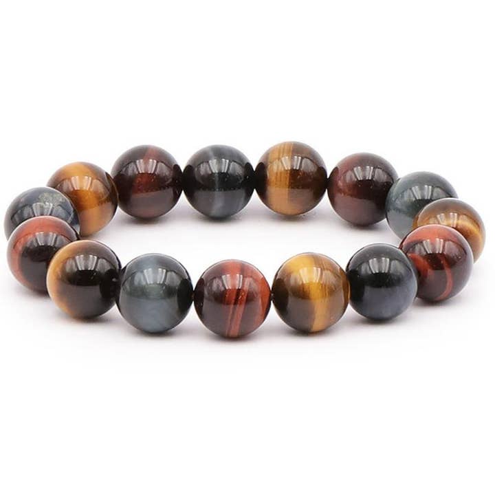 Bracelet multi-oeil Afrique du Sud AA (boules 14mm) pour la vente par La Boîte à Cailloux