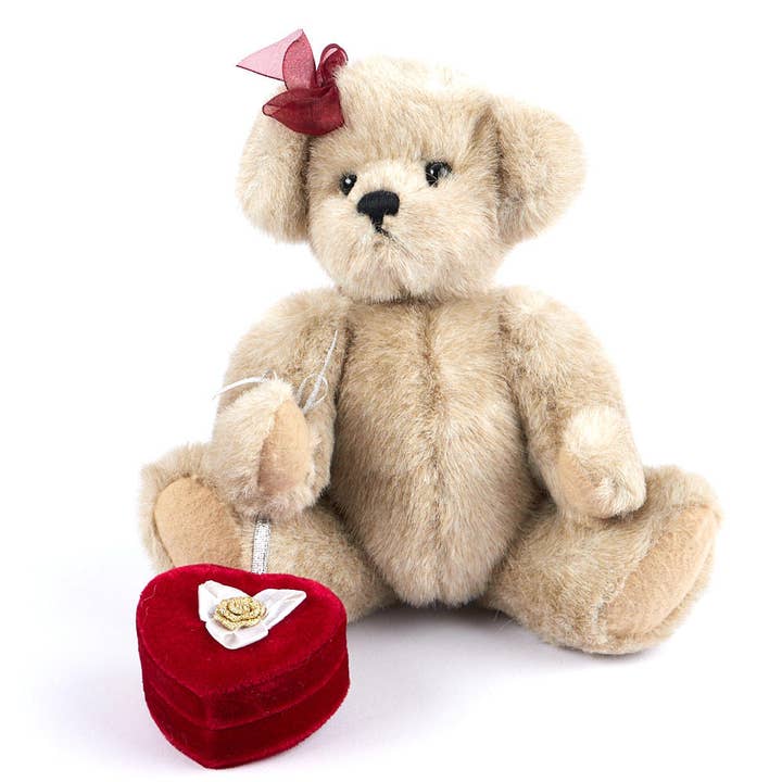 Factory Direct Craft - Venta al por mayor Peluche - Niños y bebés - Caja de regalo de ositos de peluche articulados con corazón de 8-1/2 pulgadas (6 osos)