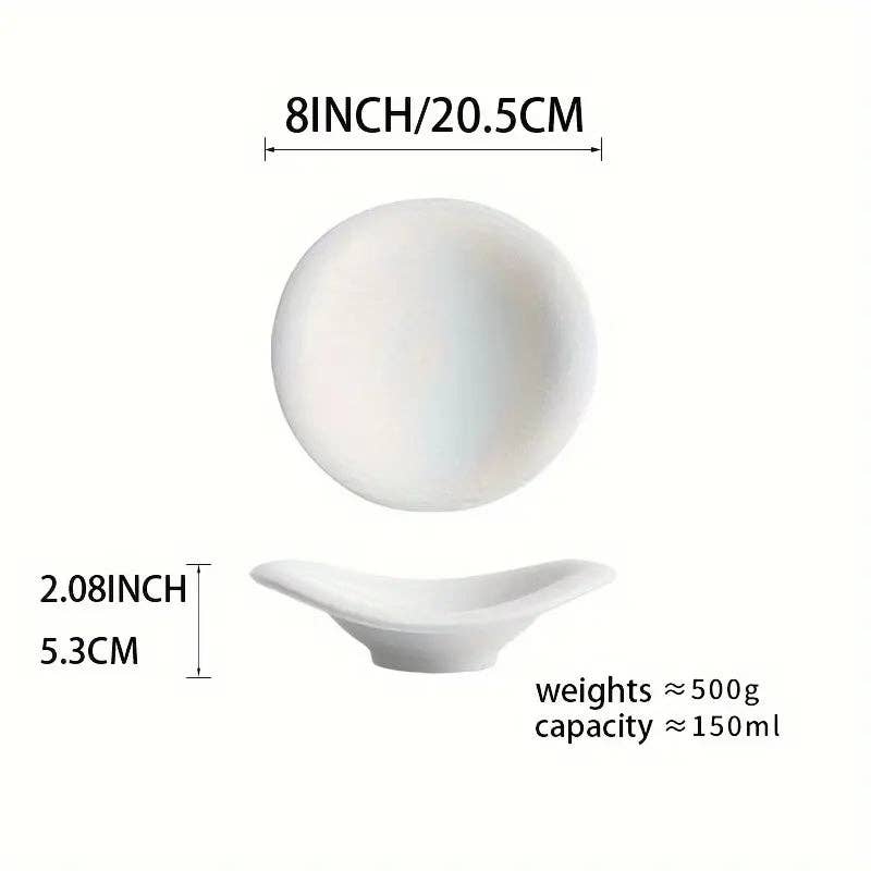 Huis Van Merken - Wholesale Dinner Plate - 1pc CMYD Studio Ceramic Oval Plate, Creative Irregular Shape2