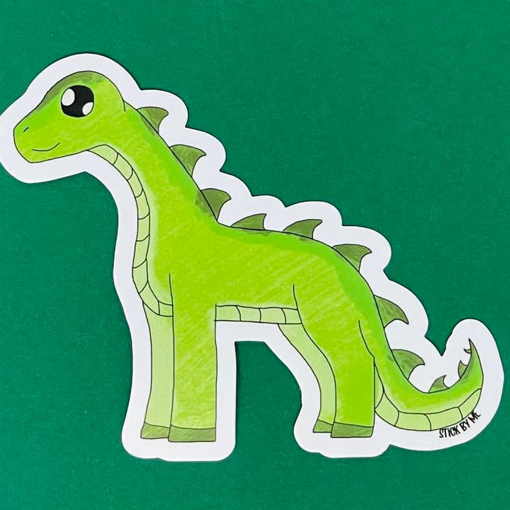 Dinosaur Sticker drawn by Addie age 13 for wholesale by Stick by Me Stickers