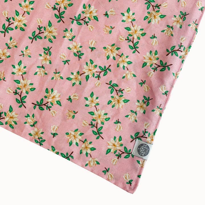 Pink Savannah Dog Bandana | Spring Floral Magnolia Cottagecore for wholesale on Faire