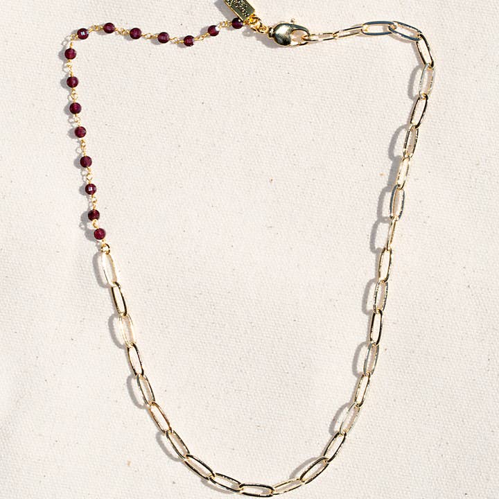 Native Gem - Vente Collier de perles - COLLIER GIA - GRENAT