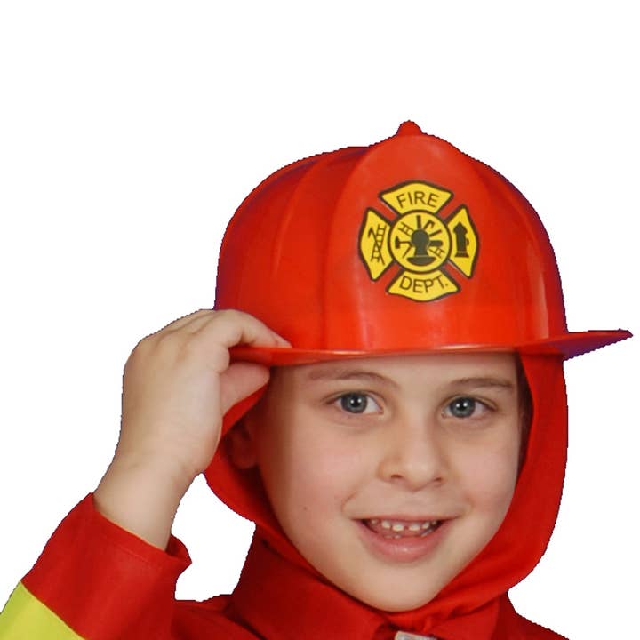 Dress Up America - Vente Déguisement – enfant - Costume de casque de pompier rouge1
