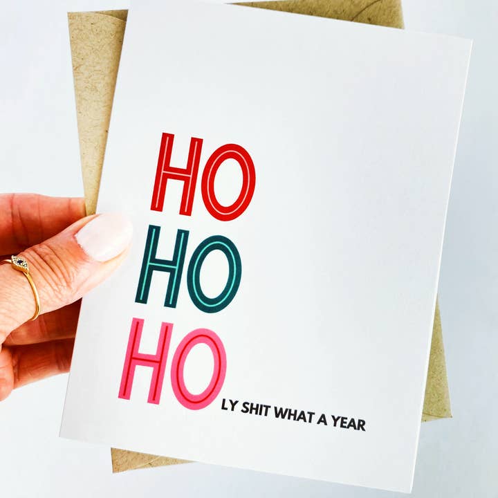 Five Dot Post – wholesale Julkort – Ho Ho Heliga Skit Vilket År Roligt Julkort 2025 Kort