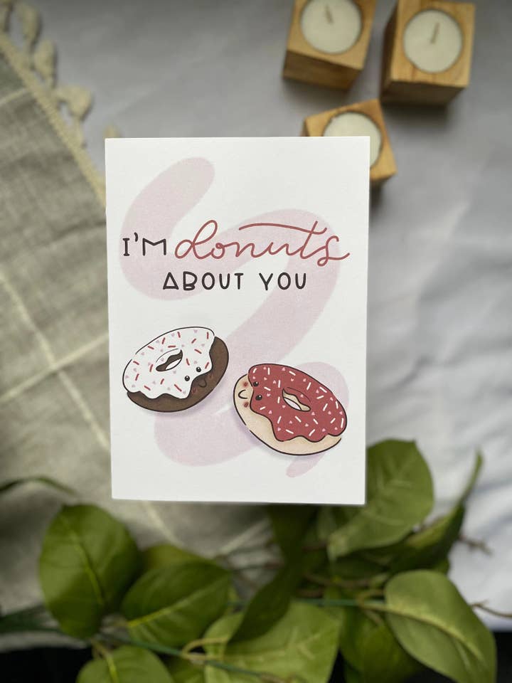 I'm Donuts About You Greeting Card for wholesale by Jessi's Messes