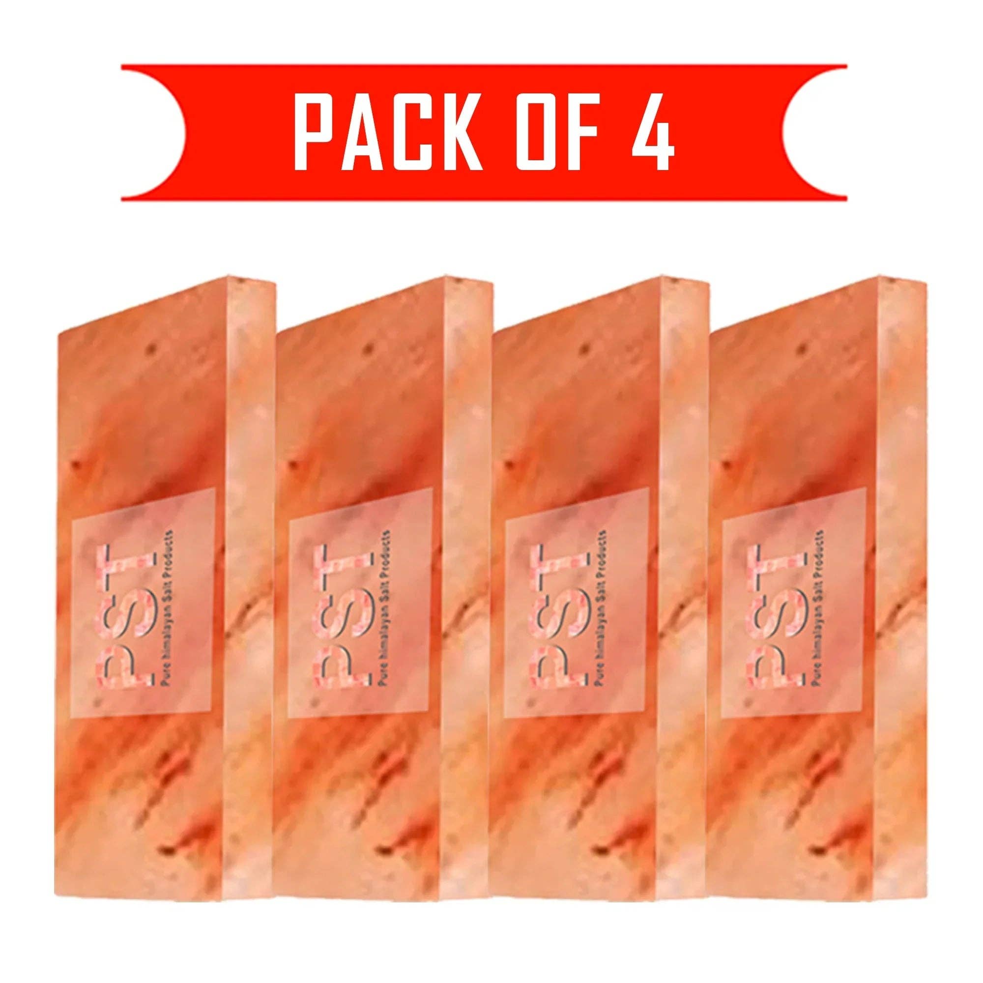 Pink Salt Tiles LLC – wholesale Salt – Pink Salt Tiles Pack of 4 (8" x 4" x 1") - Bulk Salt Tiles for Wall0