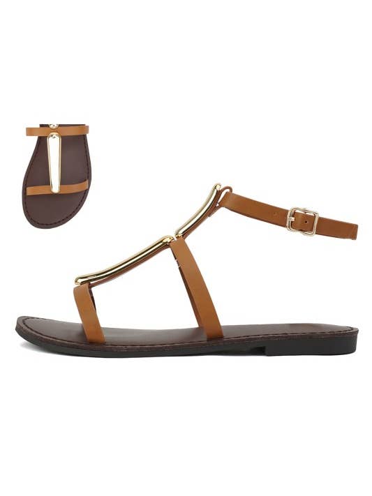 Lyric Métallique T-Strap, F-FARAWAY pour la vente par December Shoes