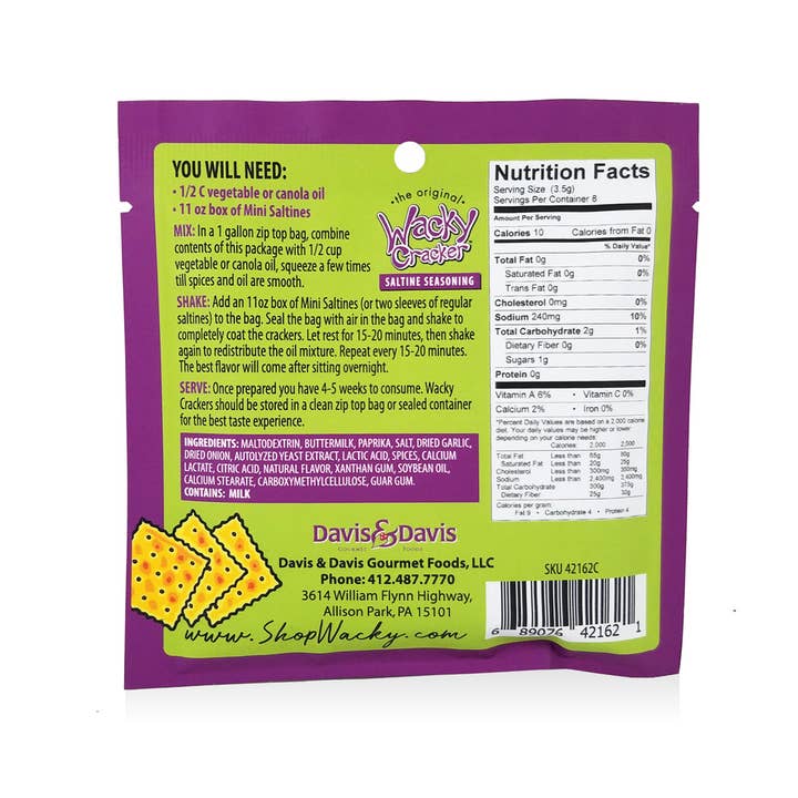 Davis & Davis Gourmet Foods – Engroshandel Kiks – Original Wacky Cracker1