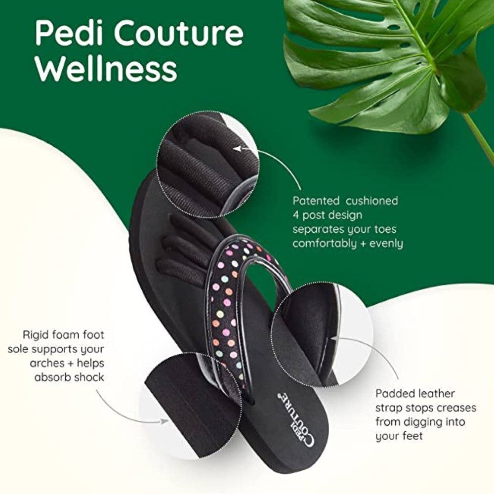 Pedi Couture - Wholesale Sandals - Women's - Polka Dot Toe Separator Sandals1