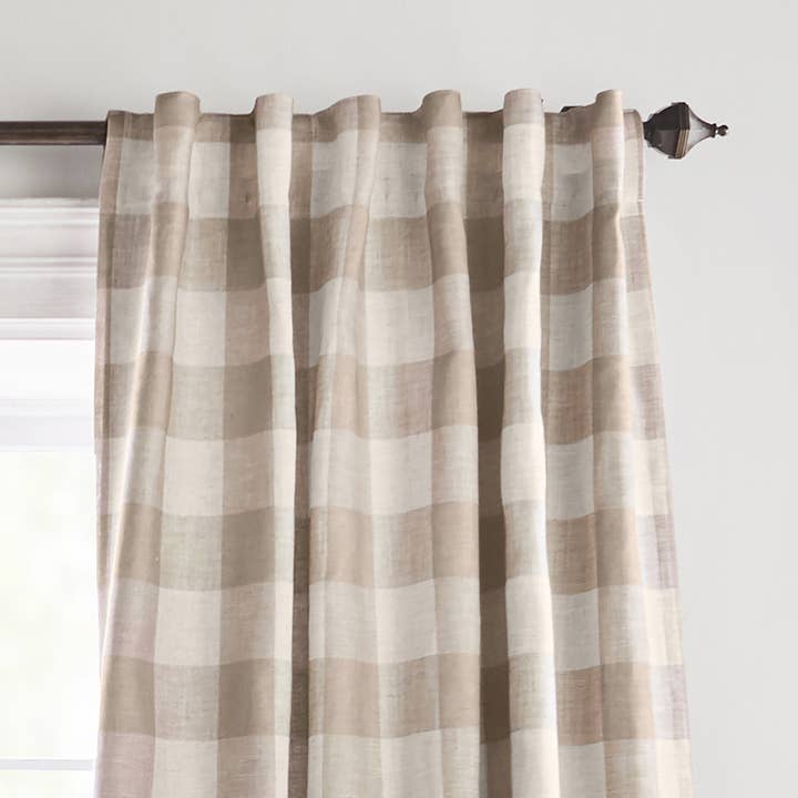 Elrene Home Fashions - Wholesale Curtain - Grainger Buffalo Check Blackout Window Curtain