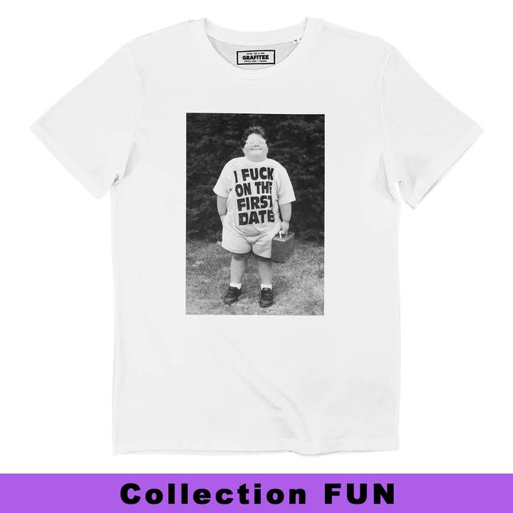 First Date T-shirt - Vintage humor photo t-shirt for wholesale by Grafitee
