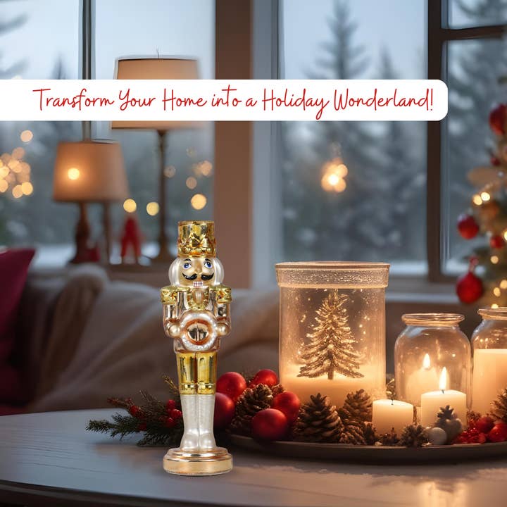 SINT - Wholesale Holiday Nutcracker - SINT Color Glass Lightup Nutcrackers Figurine Ornaments for 6