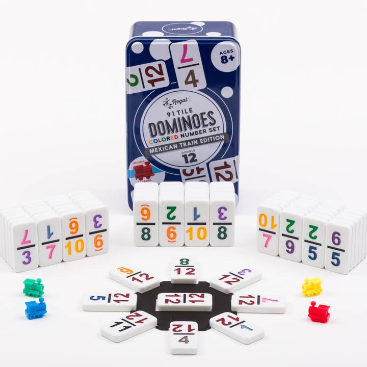 Double 12 NUMBERED Dominoes for wholesale by Regal Games