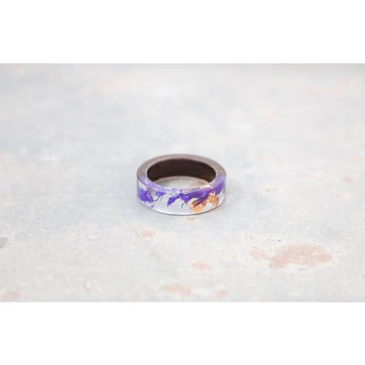 Hipster Row - Wholesale Band/Stacked Ring - Glass Wood Ring4