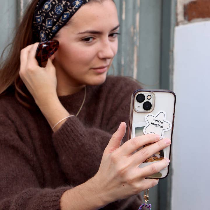 Maho - Wholesale Phonecase Strap - César Black Flowers8