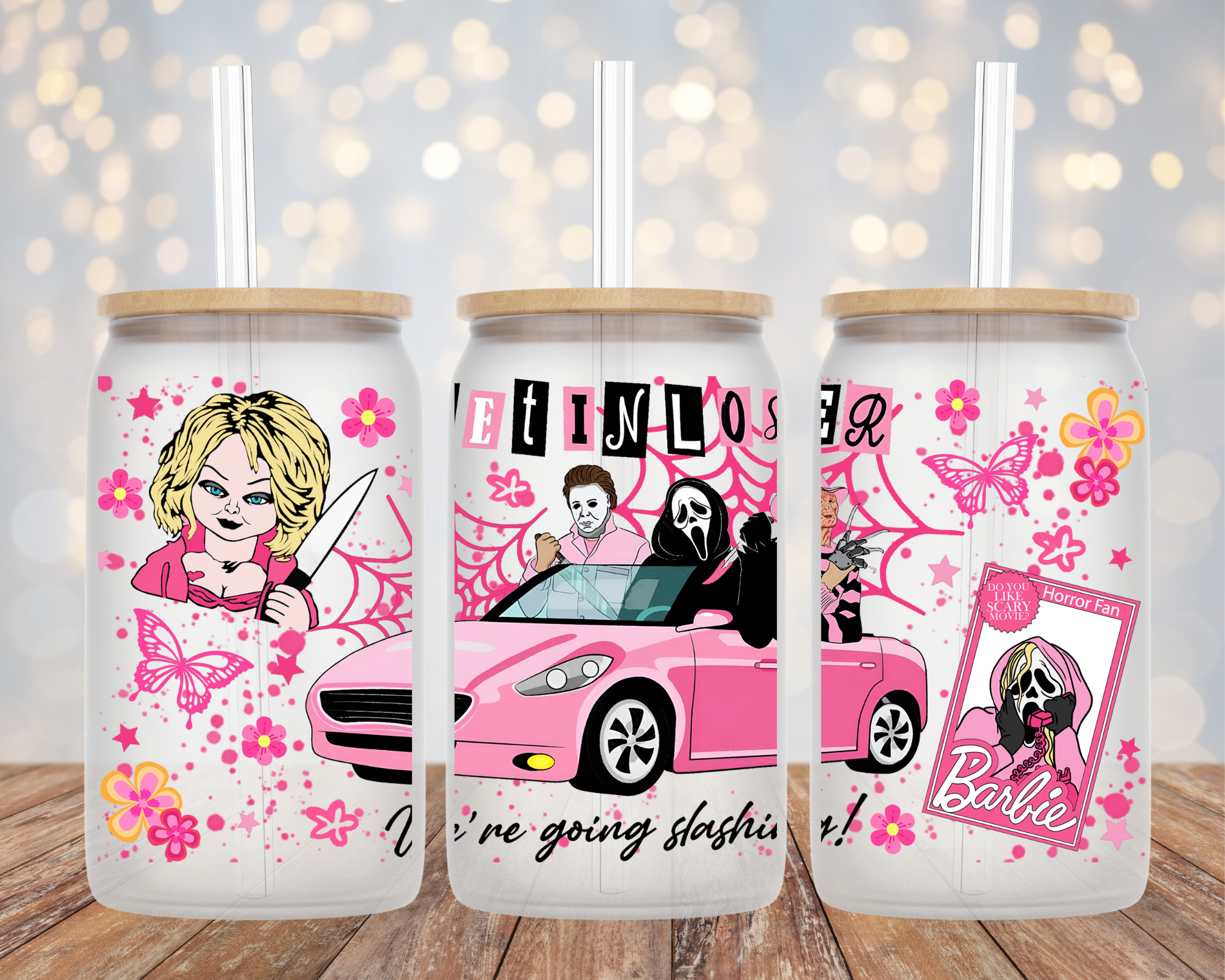 The Gift Genie LLC - Wholesale Drinking Glass/Cup - Get In Loser - Glass Cup0