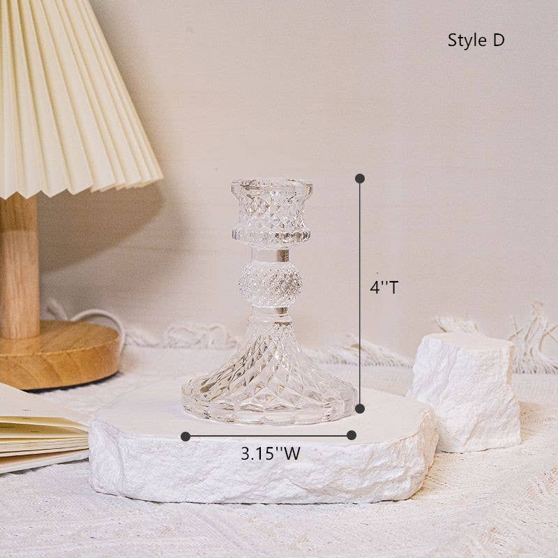Sweet Home Deco - Wholesale Candle Holder - Glass Candlestick Holders, Taper Candle Holders, Tabletop5
