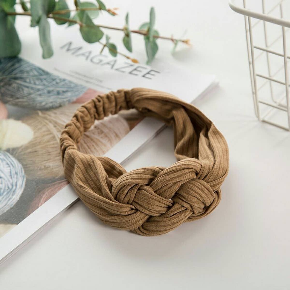 ACCITY - Wholesale Fashion Headband - Women's - SOLID COLOR TWIST CROSS HEADBAND_CWMM07292