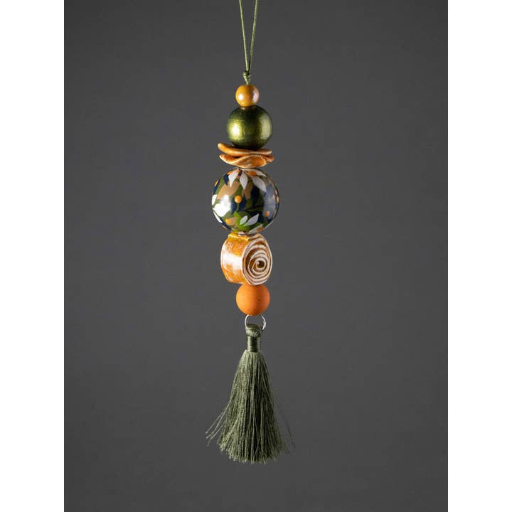 Gannwood - Wholesale Individual Charm/Pendant - Khaki Jungle Beaded Pendant 52