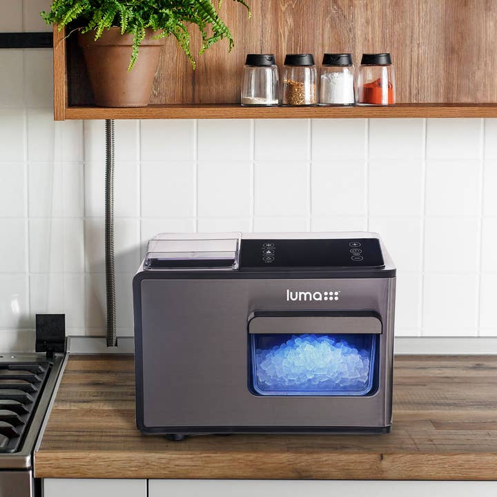 Newair - Wholesale Kitchen Appliance - Luma® Countertop Ice Maker. Nugget Ice, 44 lbs/day - Black Stainless Steel