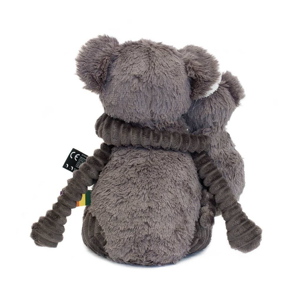 Les Déglingos, France - Venta al por mayor Peluche - Niños y bebés - LES PTIPOTOS - KOALA DE PELUCHE MAMÁ Y BEBÉ GRIS DE 34 CM2