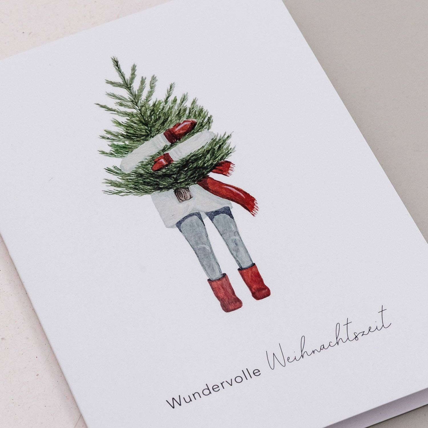 Eulenschnitt - Wholesale Christmas Card - Folded Card Christmas Girl (PU = 10 pcs)1