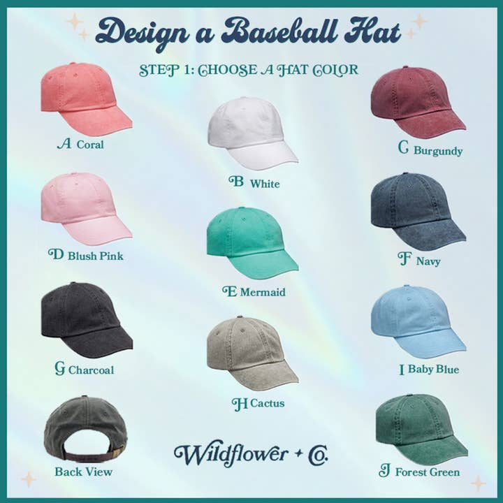 Baseball Hat With Embroidered Patch for wholesale by Wildflower + Co.