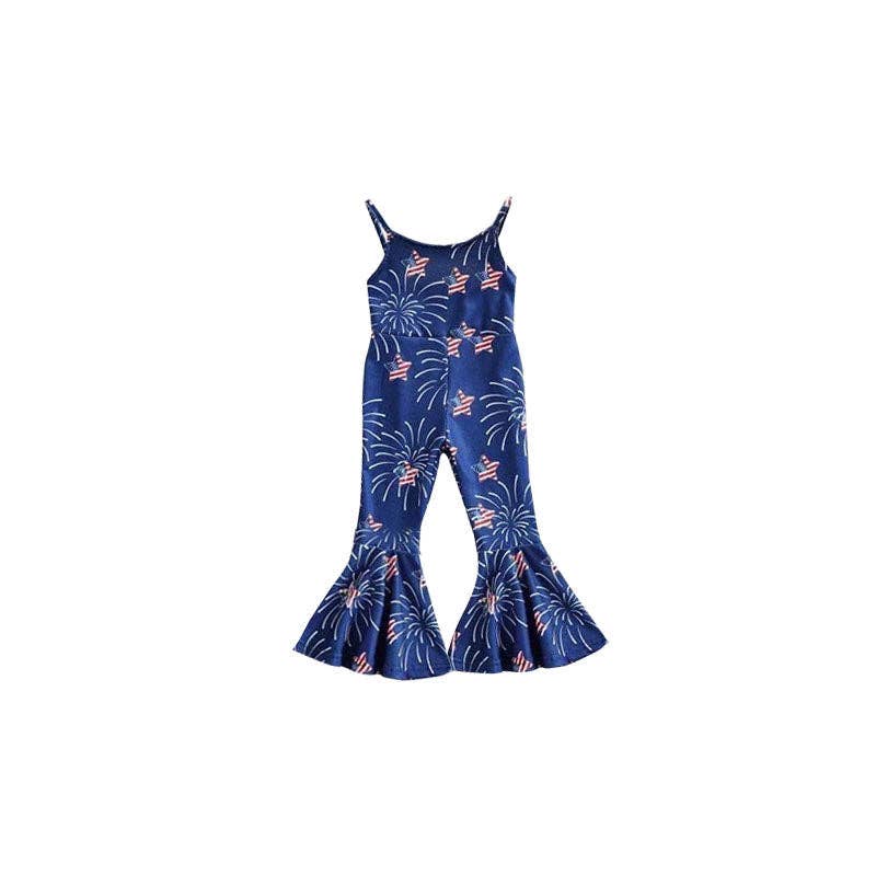 Aier Wholesale - Wholesale Jumpsuit - Kids - Baby girls 4th of July Jumpsuits 43