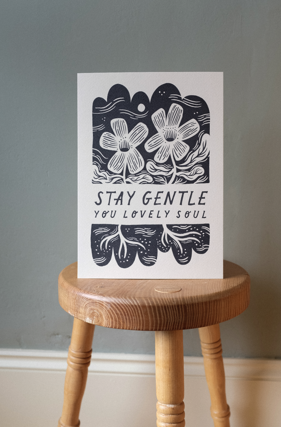Lauren Marina - Wholesale Art Print - 'Stay Gentle' Mindful Art Print2
