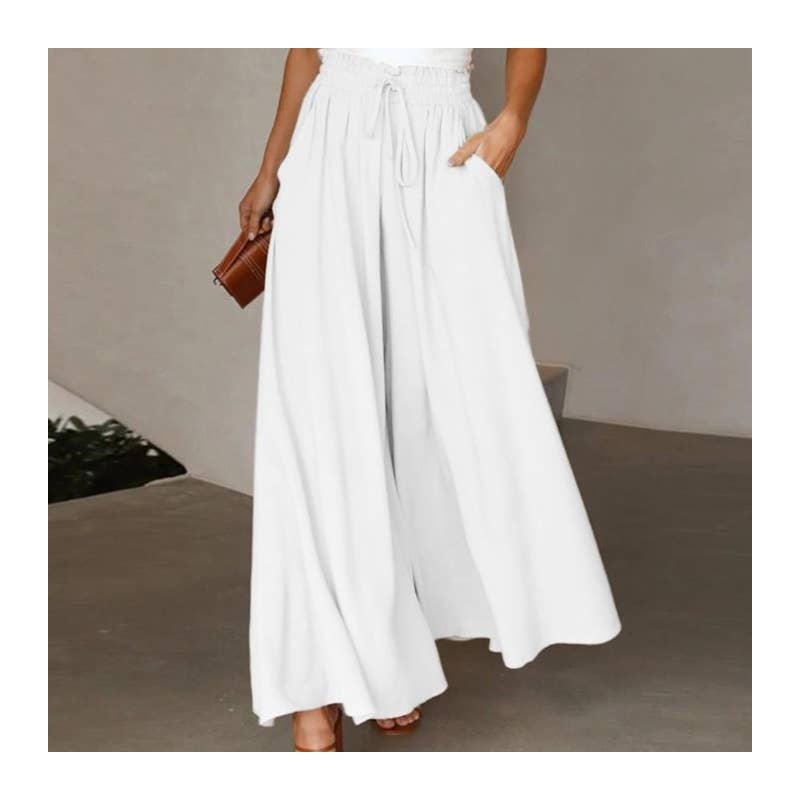 UZ Wholesale Store - Vente Pantalon – femme - Pantalon décontracté ample uni à jambes larges0