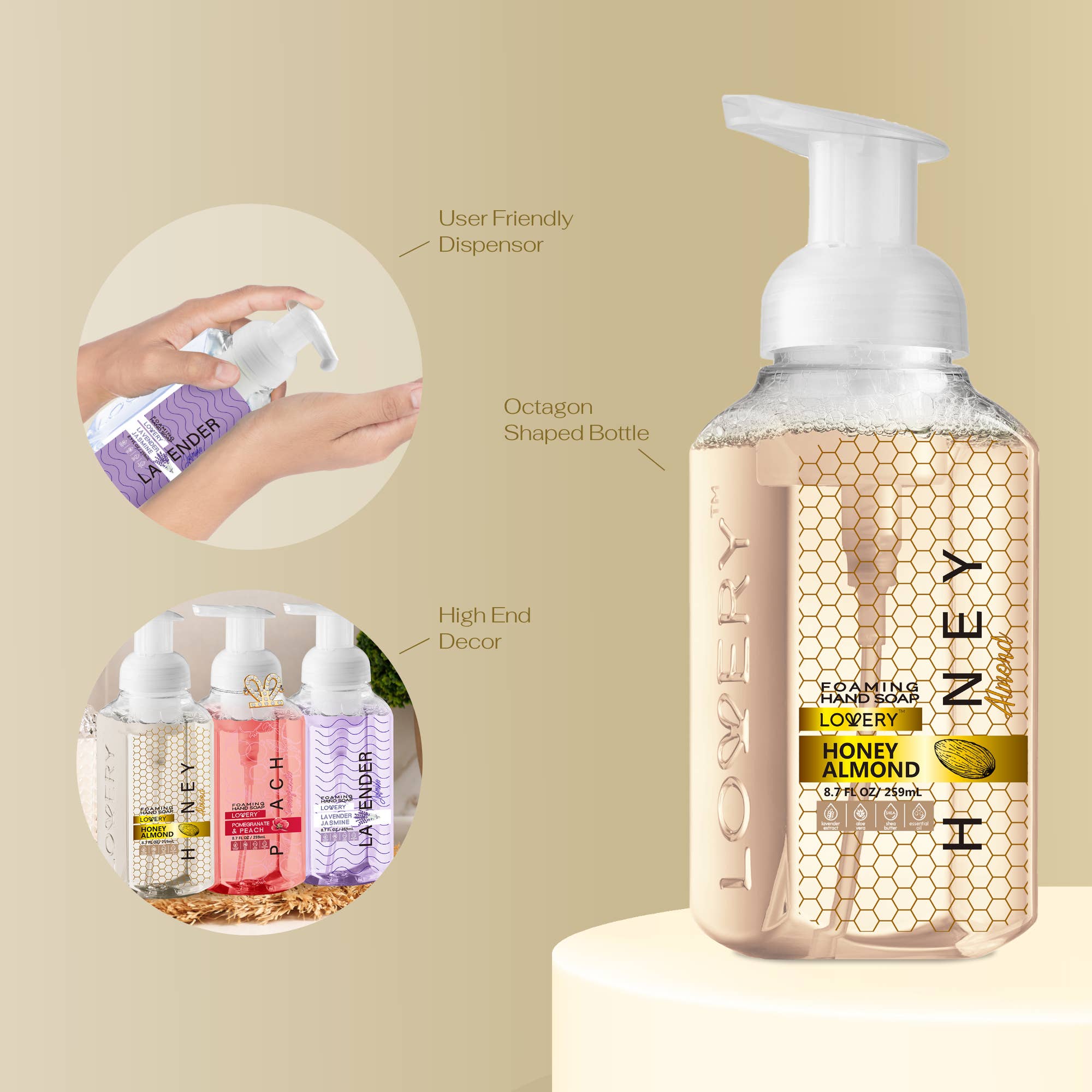 Lovery - Wholesale Hand Soap/Wash - Foaming Hand Soap, 3 Pack of Moisturizing Hand Wash3