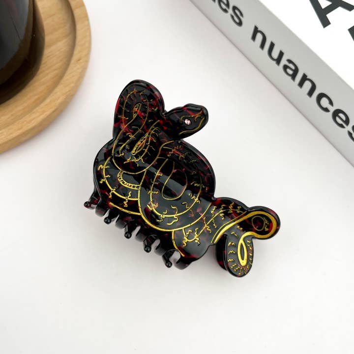 TheDivaSoap – Großhandel Haarclip – Damen – Mamba-Schlangen-Haarspange, Acetat-Schlangen-Klauen-Clip1