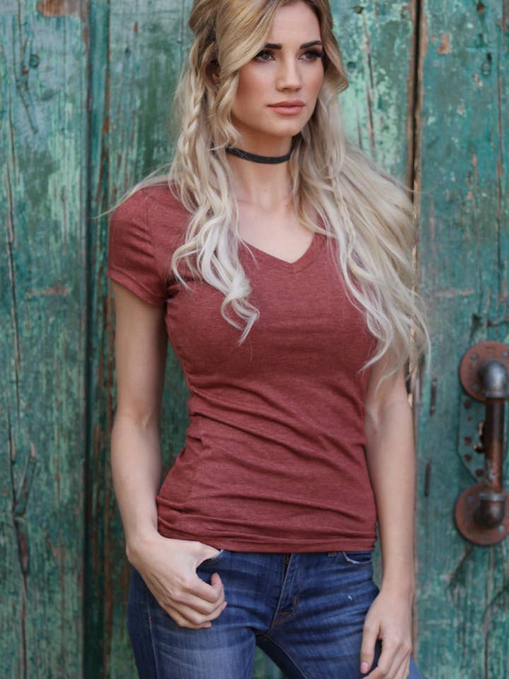 ANGIE - Wholesale T-Shirt - Women's - X2731-HTHR1