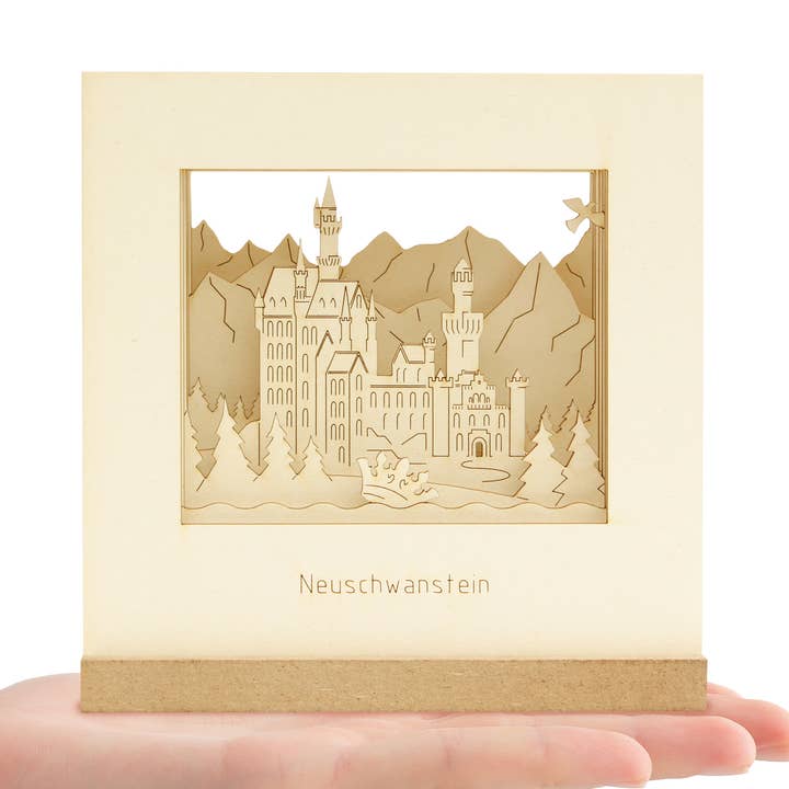 SILHOURAMA 3D del Castillo de Neuschwanstein – Souvenir para venta al por mayor de SILHOUBOX