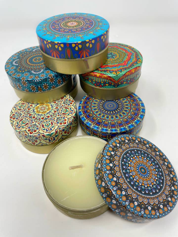 Vela con diseño de mandala en una caja para venta al por mayor de Nai Gifts