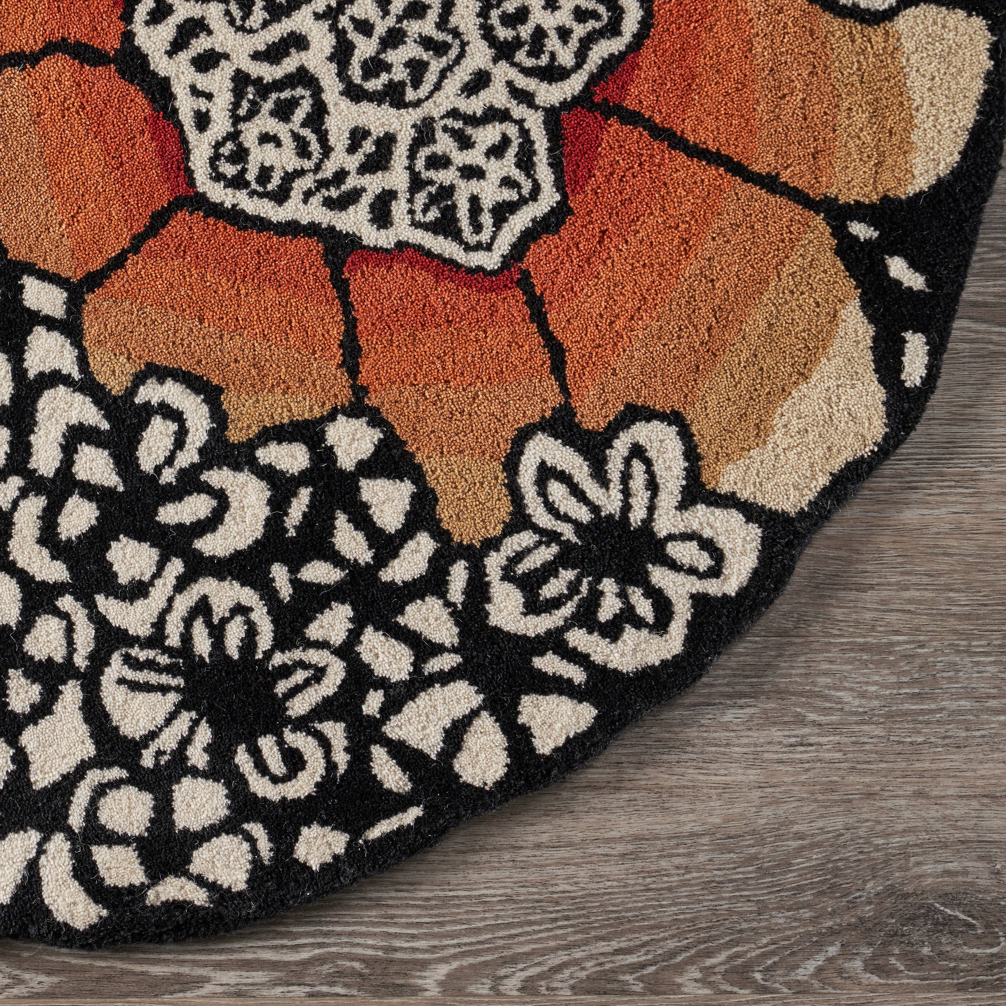 LR Home - Wholesale Area Rug - Raelyn Vintage Floral Hand-Tufted Wool Round Indoor Area Rug26