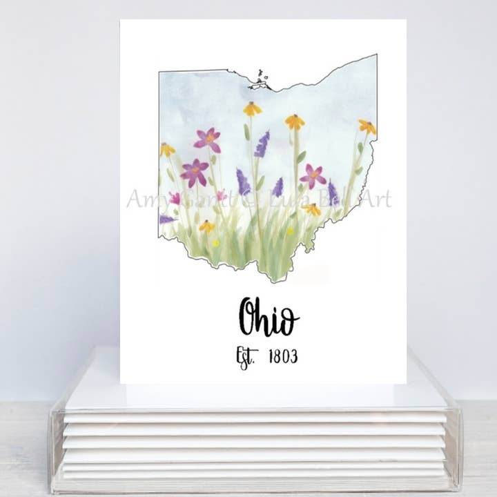 Ohio Wildflowers Boxed Note Cards for wholesale by Lula Bell Cards and Gifts