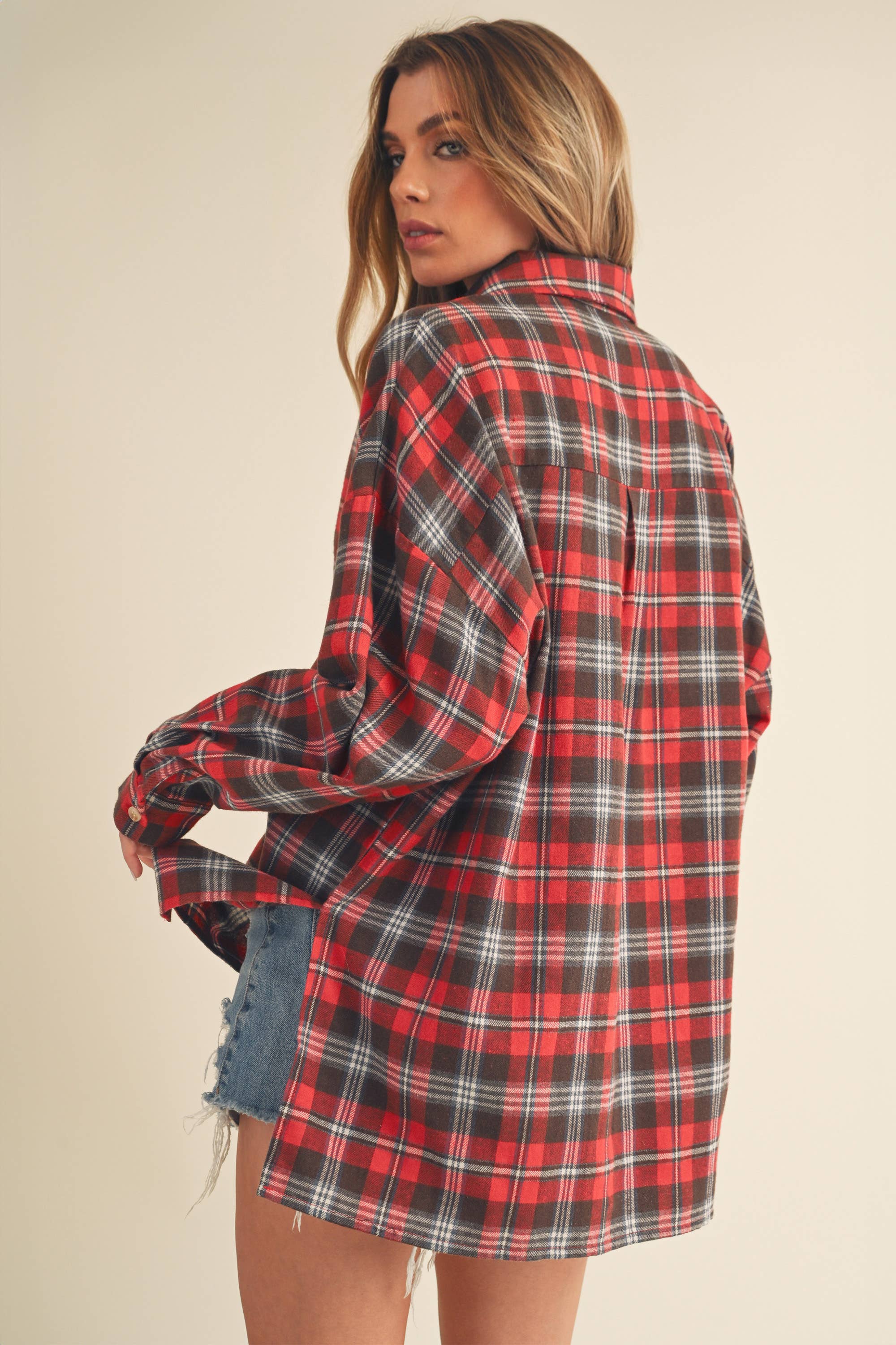 AEMI + CO - Wholesale Button Down Shirt - Women's - 8208CN Tamra Shirt 120