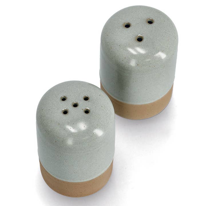 green blue Salt/Pepper Shaker Set, 2-Piece, Stoneware for wholesale on Faire1