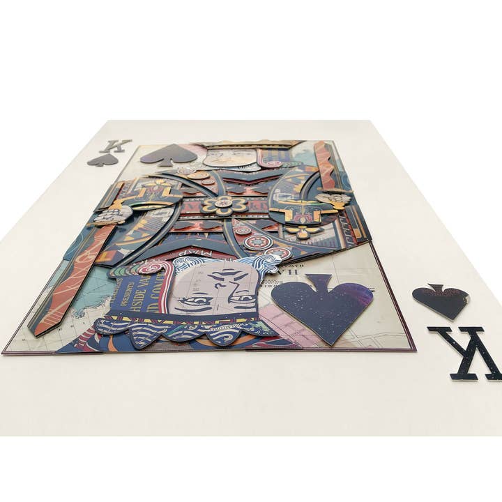 ADM Home Decoration - Wholesale Painting/Drawing - King of Spades 3D collage picture - Multicolor2