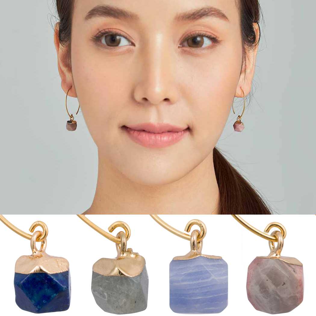 Marquet - Wholesale Dangle Earrings - Clara Earrings with Oversized Feature Stone - Prepack0
